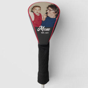 Mum Established Modern Script Photo Golf Head Cover