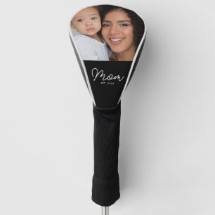 Mum Established Modern Script Photo Golf Head Cover