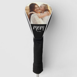 Mum Established Modern Script Photo Golf Head Cover