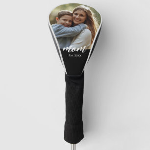 Mum Established Modern Script Photo Golf Head Cover
