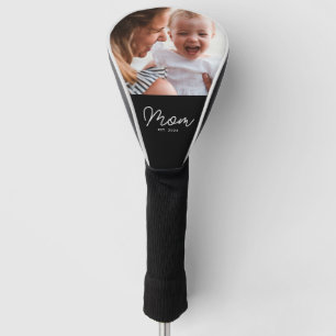 Mum Established Modern Script Photo Golf Head Cover