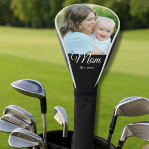 Mum Established Modern Script Photo Golf Head Cover