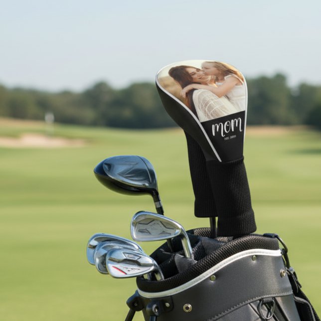 Mum Established Modern Script Photo Golf Head Cover (Creator Uploaded)