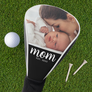 Mum Established Modern Script Photo Golf Head Cover