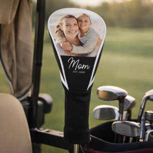 Mum Established Modern Script Photo Golf Head Cover