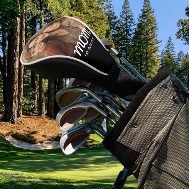 Mum Established Modern Script Photo Golf Head Cover (Creator Uploaded)
