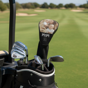Mum Established Modern Script Photo Golf Head Cover