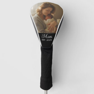 Mum Established Modern Script Photo Golf Head Cover