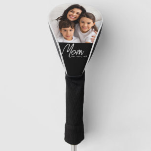 Mum Established Modern Script Photo Golf Head Cover