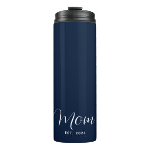 Mum Established Mothers Day Script Elegant Thermal Tumbler