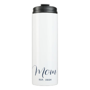 Mum Established Mothers Day Script Elegant Thermal Tumbler