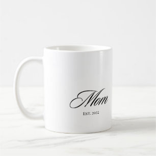 Mum Established New Mum Elegant Script Gift Coffee Mug