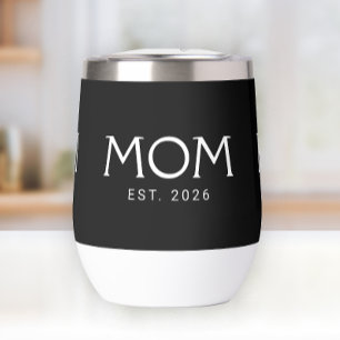 Mum Established New Mum Gift Black White