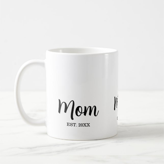 Mum Established New Mum Gift Coffee Mug (Left)