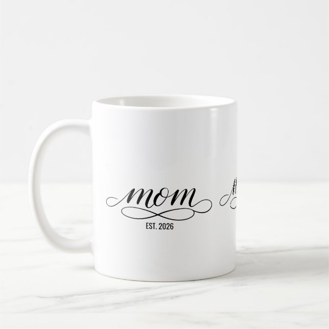 Mum Established New Mum Gift Coffee Mug (Left)
