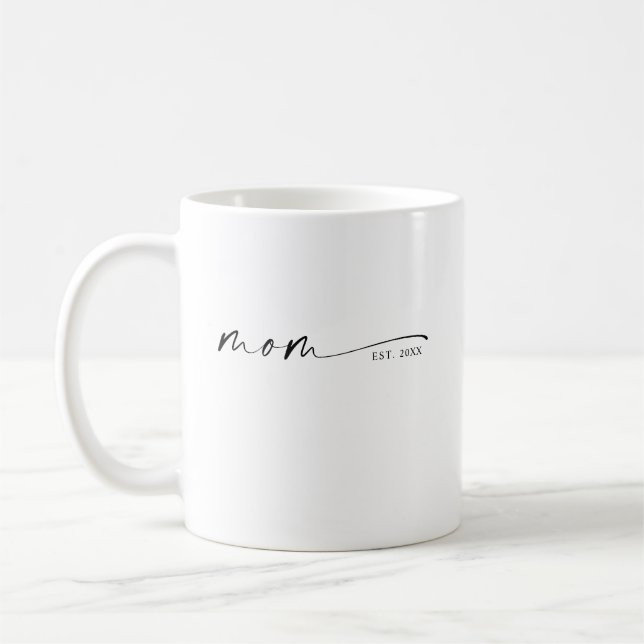 Mum Established New Mum Gift Coffee Mug (Left)