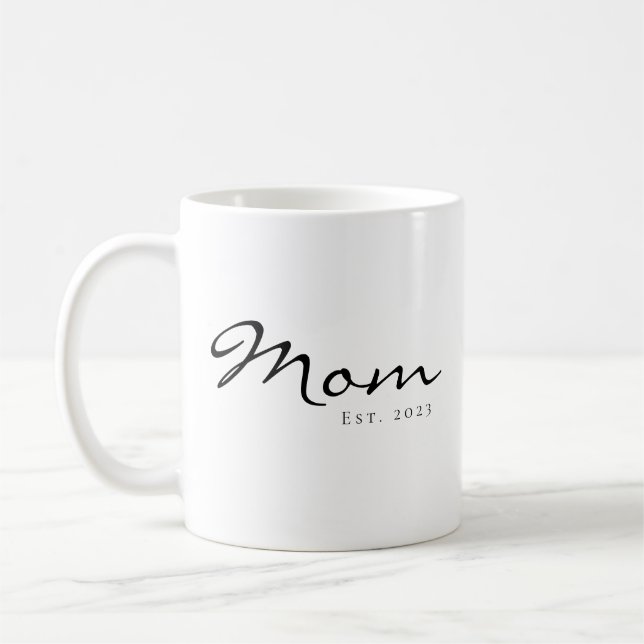 Mum Established New Mum Gift Coffee Mug (Left)