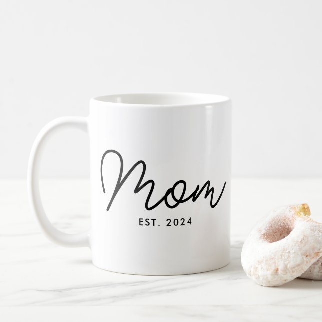 Mum Established New Mum Gift Coffee Mug (With Donut)