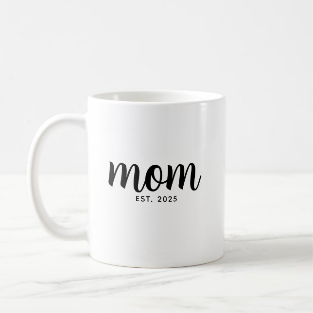 Mum Established New Mum Gift Coffee Mug (Left)