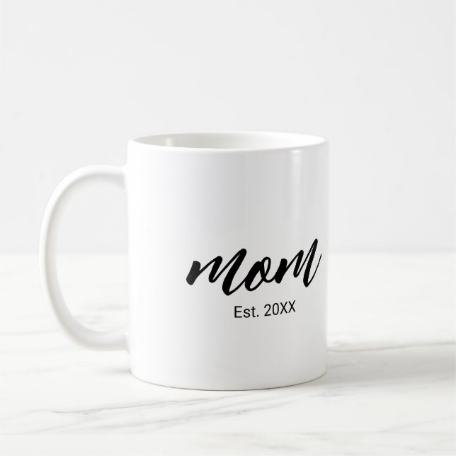 Mum Established New Mum Gift Coffee Mug (Left)