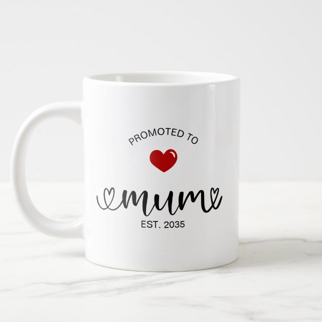 Mum Established New Mum Gift Large Coffee Mug (Left)