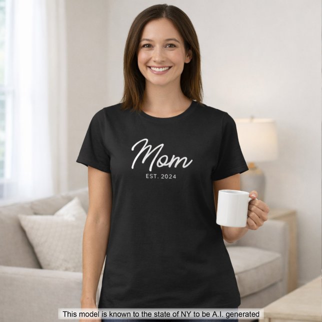 Mum Established New Mum Gift T-Shirt (Creator Uploaded)