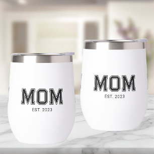 Mum Established New Mum Gift Thermal Wine