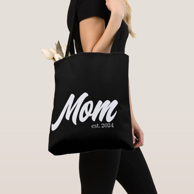 Mum Established New Mum Gift Tote Bag (Close Up)