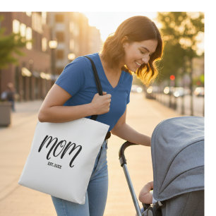 Mum Established New Mum Gift Tote Bag