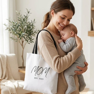 Mum Established New Mum Gift Tote Bag