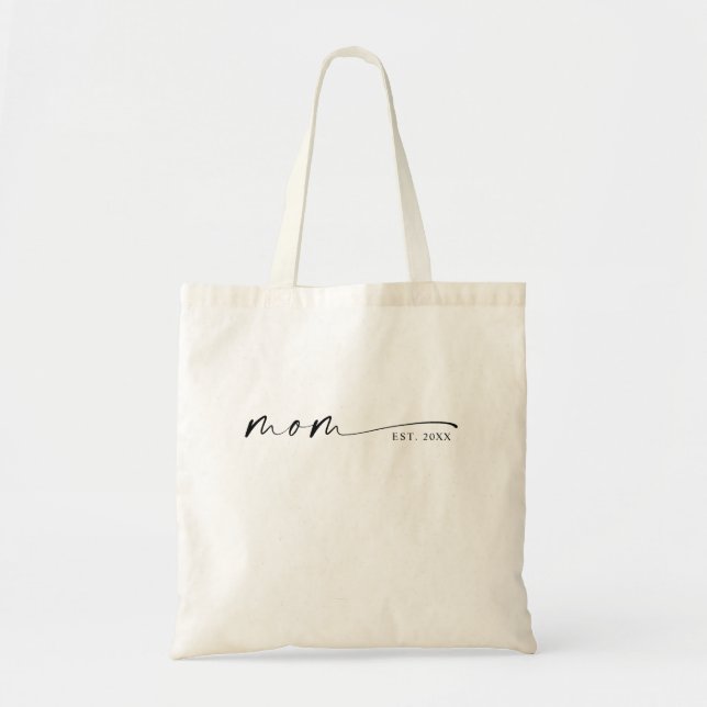 Mum Established New Mum Gift Tote Bag (Front)