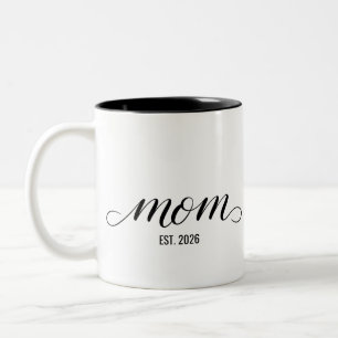 Mum Established New Mum Gift Two-Tone Coffee Mug