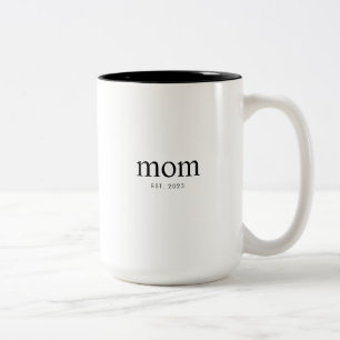 Mum Established New Mum Gift Two-Tone Coffee Mug