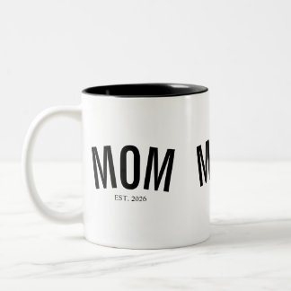 Mum Established New Mum Gift Two-Tone Coffee Mug