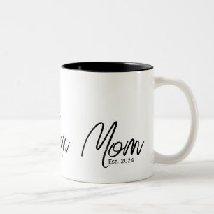 Mum Established New Mum Gift Two-Tone Coffee Mug