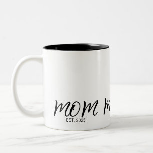 Mum Established New Mum Gift Two-Tone Coffee Mug