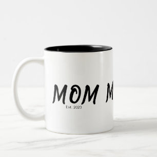 Mum Established New Mum Gift Two-Tone Coffee Mug