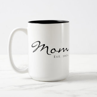 Mum Established New Mum Gift Two-Tone Coffee Mug
