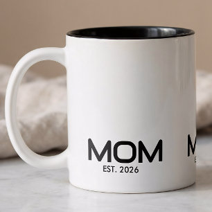 Mum Established New Mum Gift Two-Tone Coffee Mug