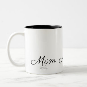 Mum Established New Mum Gift Two-Tone Coffee Mug