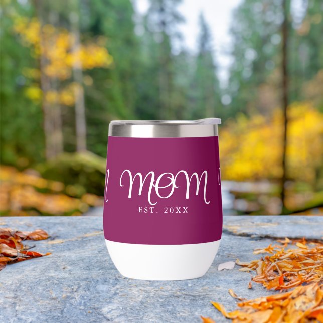 Mum Established New Mum Gift White Script (Outdoor)
