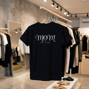 Mum Established New Mum Gift White Script T-Shirt