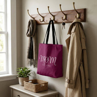 Mum Established New Mum Gift White Script Tote Bag