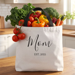 Mum Established New Mum Minimalist Gift Tote Bag