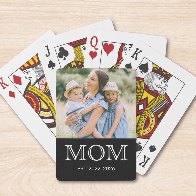 Mum Established Photo Black Playing Cards (Creator Uploaded)