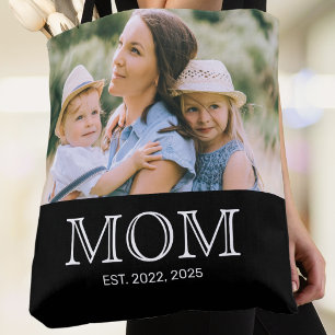 Mum Established Photo Black Tote Bag