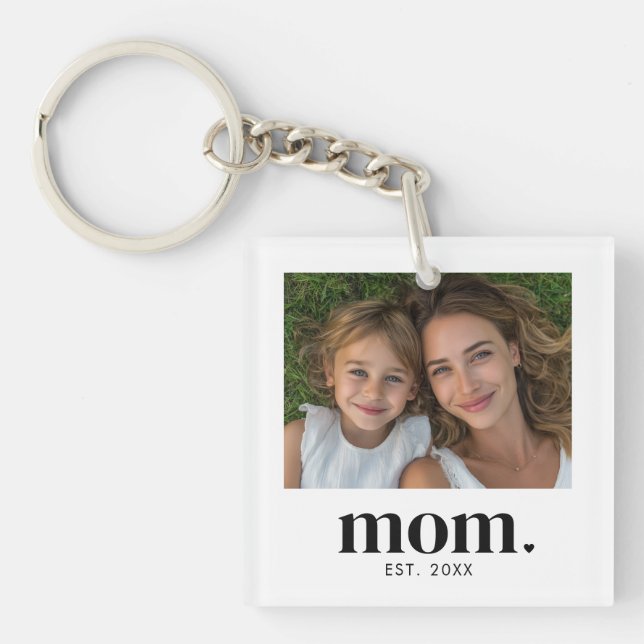 Mum Established Photo Gift  Key Ring (Front)