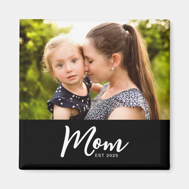 Mum Established Photo Gift Magnet (Front)