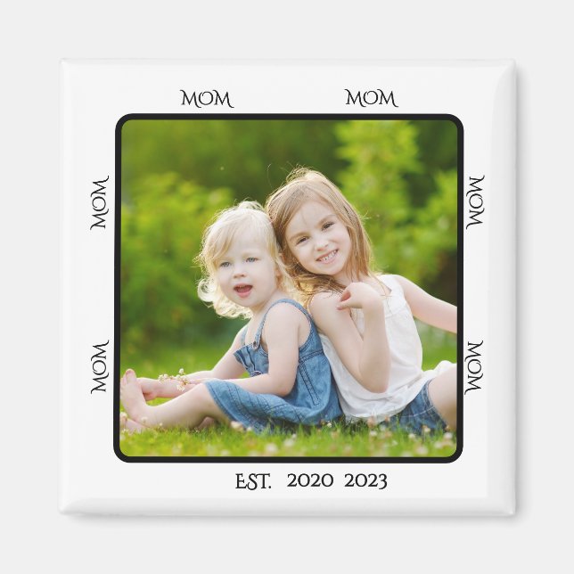 Mum Established Photo Gift Magnet (Front)