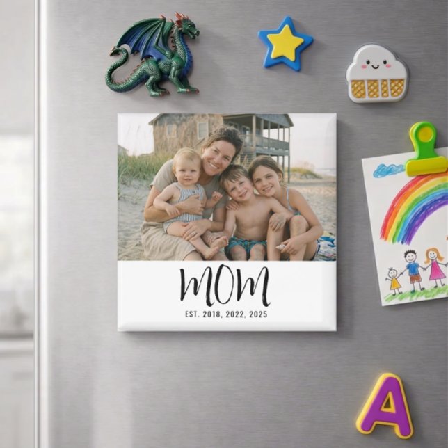 Mum Established Photo Gift Magnet (Creator Uploaded)